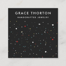 Tarjeta de visualización de confeti stud festiva