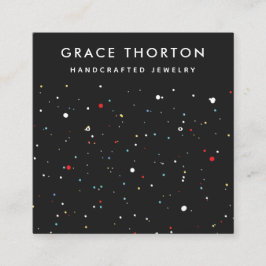 Tarjeta de visualización de confeti stud festiva