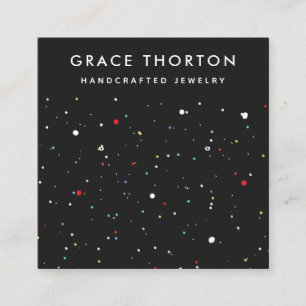 Tarjeta de visualización de confeti stud festiva