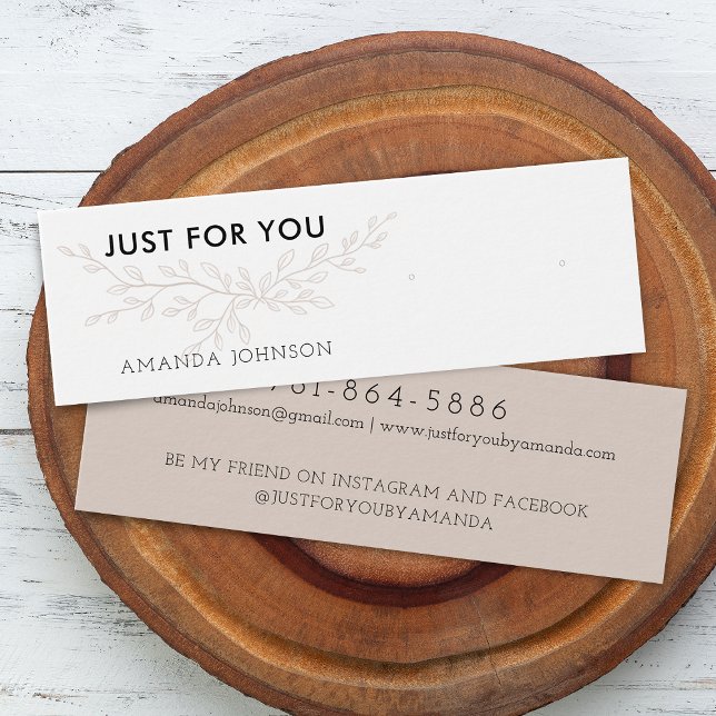 Tarjeta de visualización de derivación de Earthy S (Modern Branch Earthy Stud Earring Display Card)