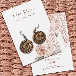 Tarjeta de visualización de flores de Boho