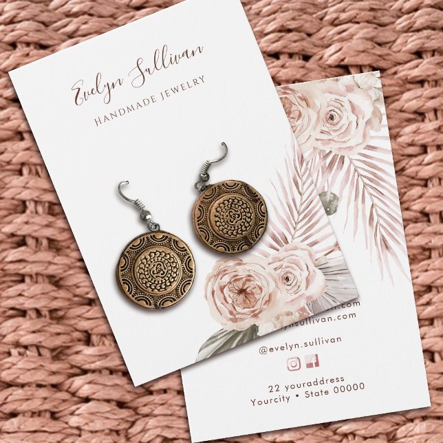 Tarjeta de visualización de flores de Boho (Subido por el creador)