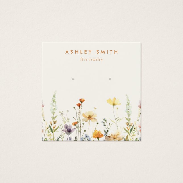 Tarjeta de visualización de flores silvestres rusa (Anverso)