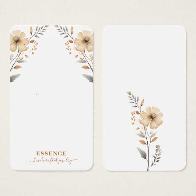 Tarjeta de visualización de flores silvestres rusa (Anverso y reverso)