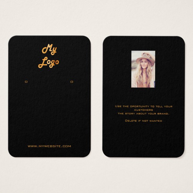 Tarjeta de visualización de fotografías de joyas c (Anverso y reverso)