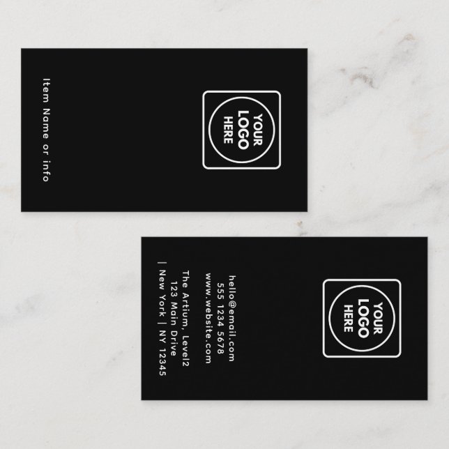 Tarjeta de visualización de ganancia de joyas negr (Anverso / Reverso)