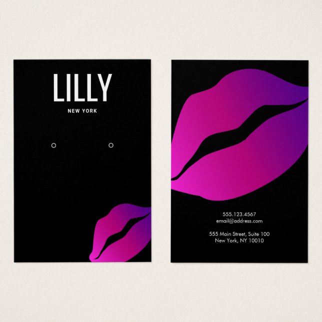 Tarjeta de visualización de ganancia de los labios (Anverso y reverso)