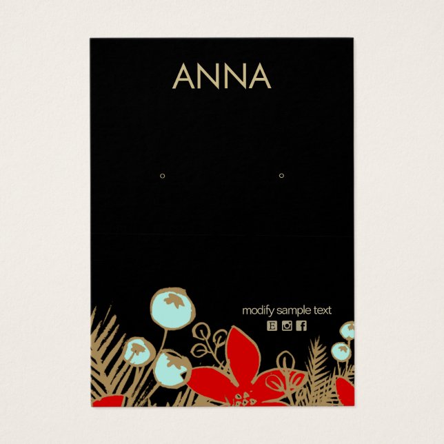 Tarjeta de visualización de ganancia de navidades (Frente)