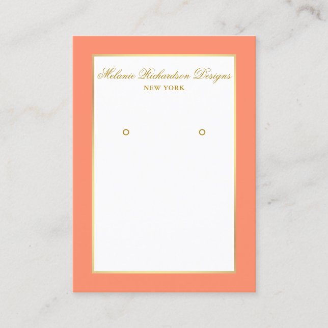 Tarjeta de visualización de ganancia Gold y Coral (Anverso)