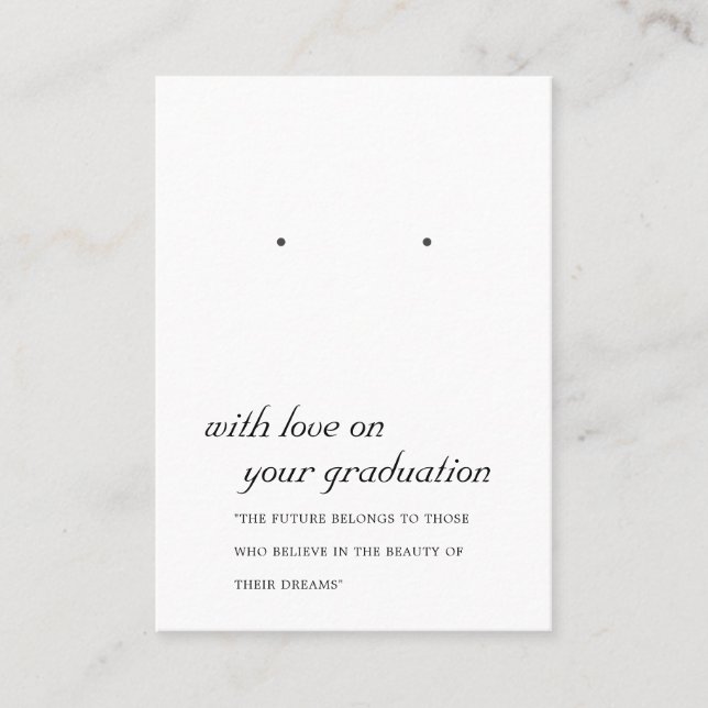 TARJETA DE VISUALIZACIÓN DE GRADUACIÓN EN BLANCO Y (Anverso)