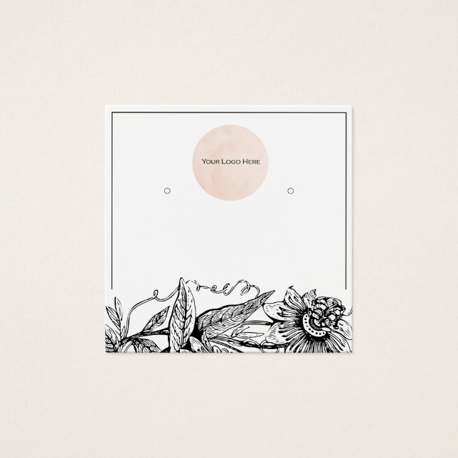 Tarjeta de visualización de ingresos en blanco y n (Anverso)