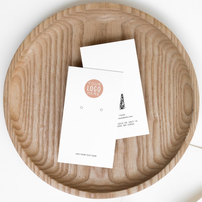 Tarjeta de visualización de ingresos para el códig (Modern Business Logo QR Code Employee Vertical Card)