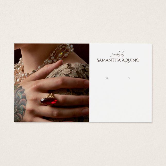 Tarjeta de visualización de jeweler Earring con lo (Frente)