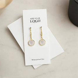 Tarjeta de visualización de jewelry Earring de log