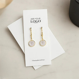 Tarjeta de visualización de jewelry Earring de log
