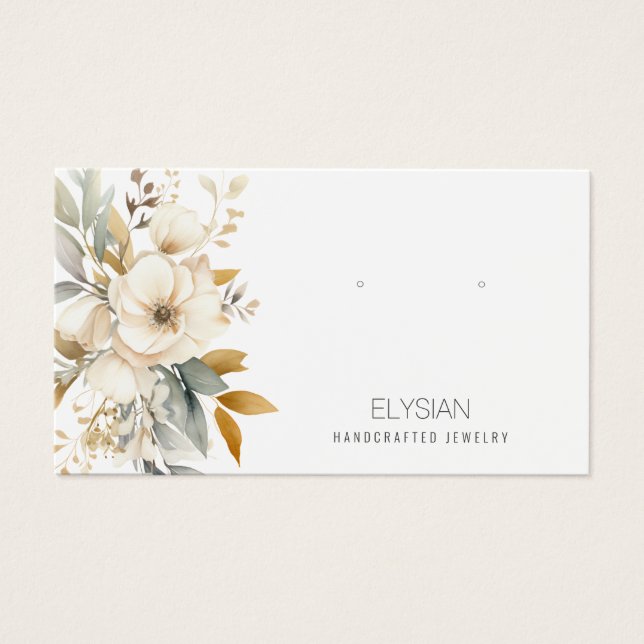 Tarjeta de visualización de joyas acuáticas de flo (Frente)