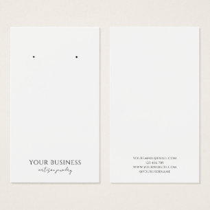 Tarjeta de visualización de joyas blancas minimali