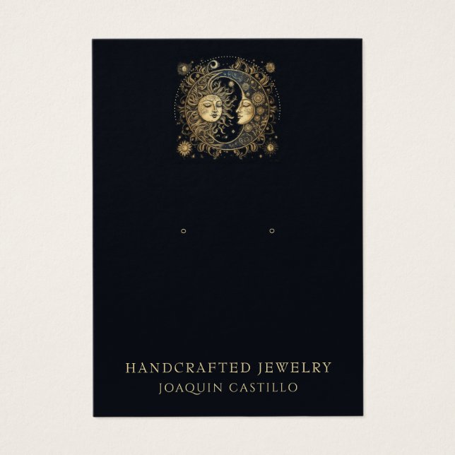 Tarjeta de visualización de joyas celestiales de o (Frente)