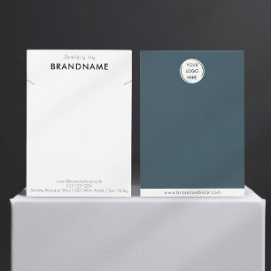 Tarjeta de visualización de joyas con logotipo de