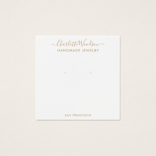 Tarjeta de visualización de joyas con nombre de gu (Anverso)