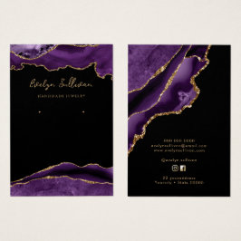 Tarjeta de visualización de joyas de agallas morad