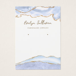 tarjeta de visualización de joyas de agate azul pa