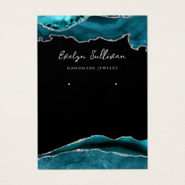 tarjeta de visualización de joyas de ágate verde a