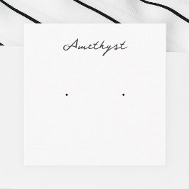 Tarjeta de visualización de joyas de Amethyst Earr