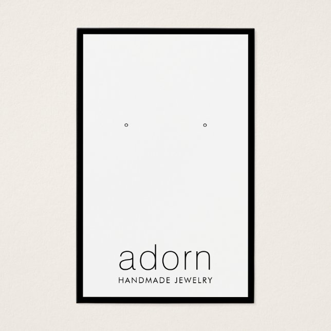 Tarjeta de visualización de joyas de borde negro m (Anverso)