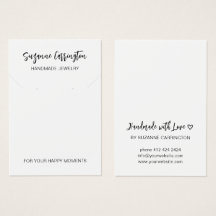 Tarjeta de visualización de joyas de caligrafía mo