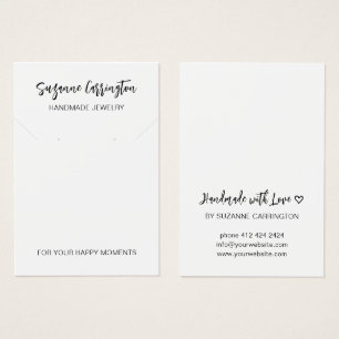 Tarjeta de visualización de joyas de caligrafía mo