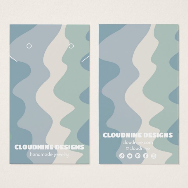 Tarjeta de visualización de joyas de collar de col (Anverso y reverso)