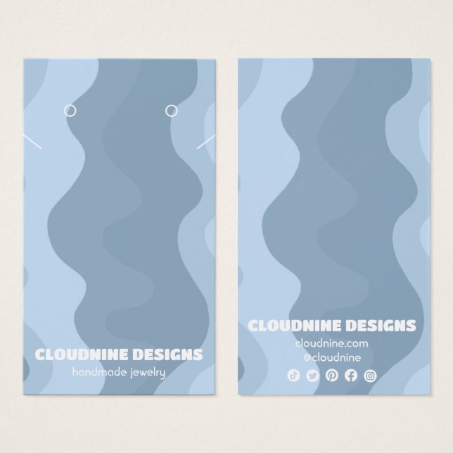 Tarjeta de visualización de joyas de collar de col (Anverso y reverso)