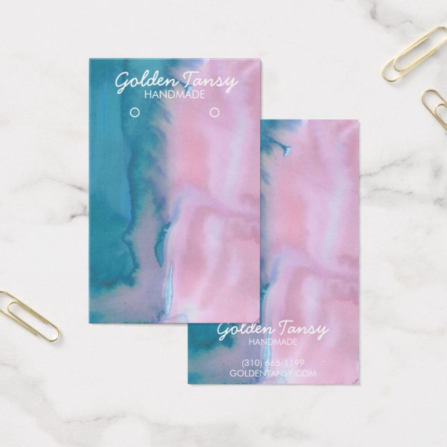 Tarjeta de visualización de joyas de collar de col (Oficina)