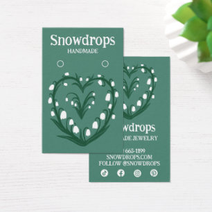 Tarjeta de visualización de joyas de collar de flo