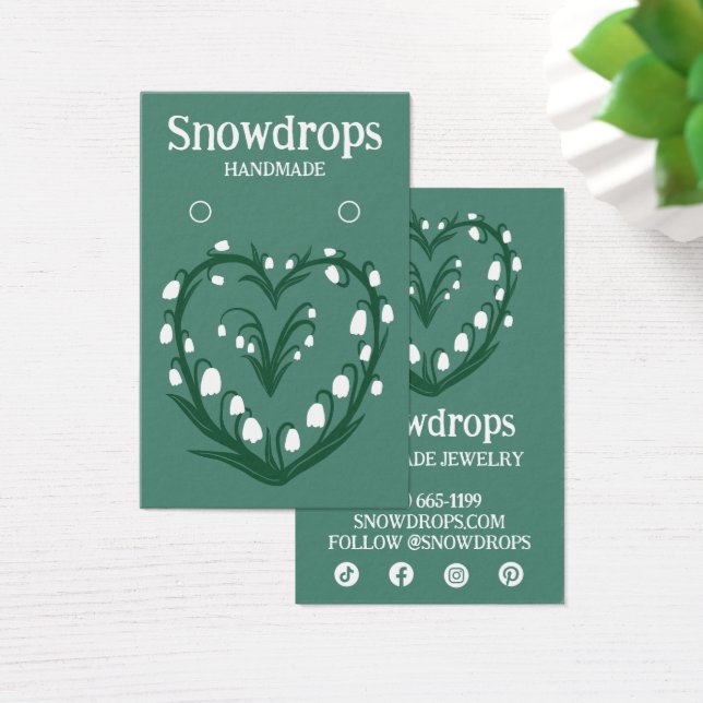 Tarjeta de visualización de joyas de collar de flo (Escritorio)