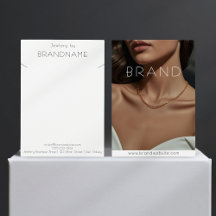 Tarjeta de visualización de joyas de collar de fot