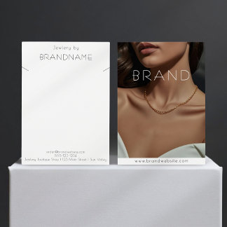 Tarjeta de visualización de joyas de collar de fot