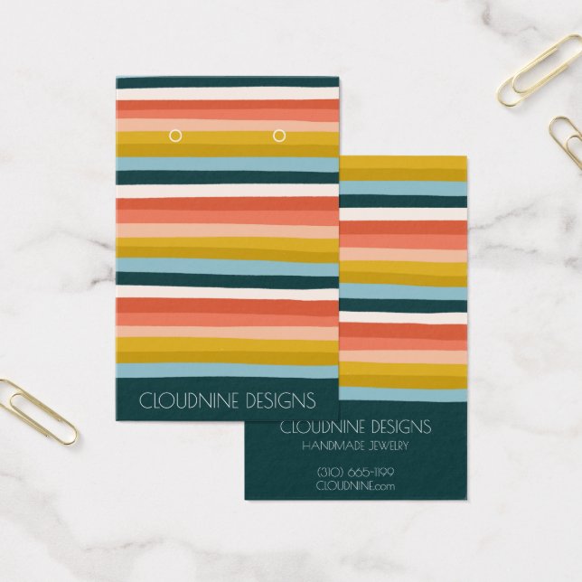 Tarjeta de visualización de joyas de collar de lin (Oficina)