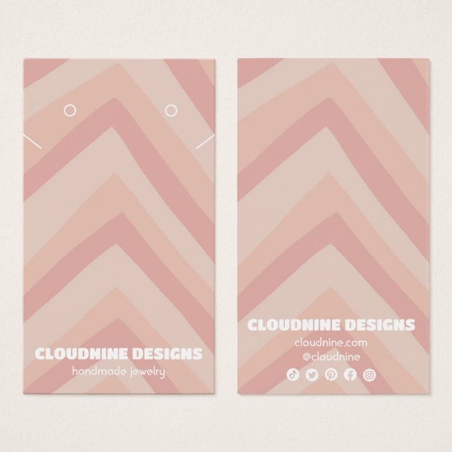 Tarjeta de visualización de joyas de collar de lín (Anverso y reverso)