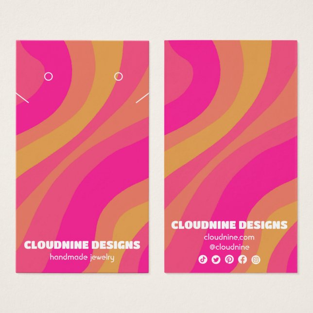 Tarjeta de visualización de joyas de collar de ole (Anverso y reverso)