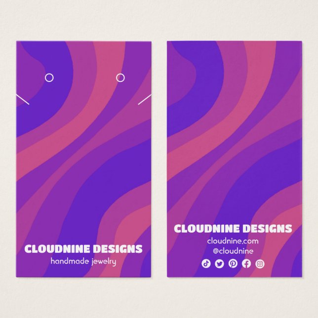 Tarjeta de visualización de joyas de collar de ole (Anverso y reverso)