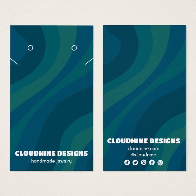 Tarjeta de visualización de joyas de collar de ole (Anverso y reverso)