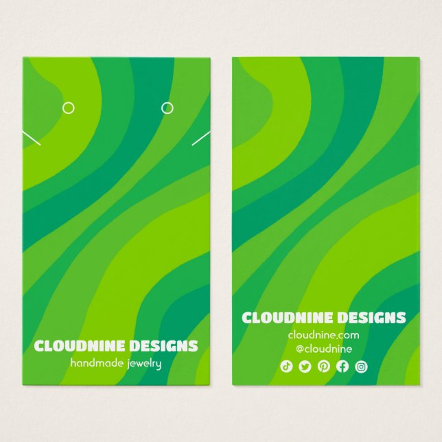 Tarjeta de visualización de joyas de collar de ole (Anverso y reverso)