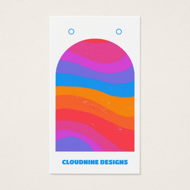 Tarjeta de visualización de joyas de collar de ond (Frente)