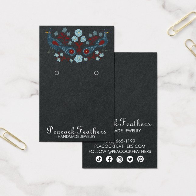 Tarjeta de visualización de joyas de collar de ore (Oficina)