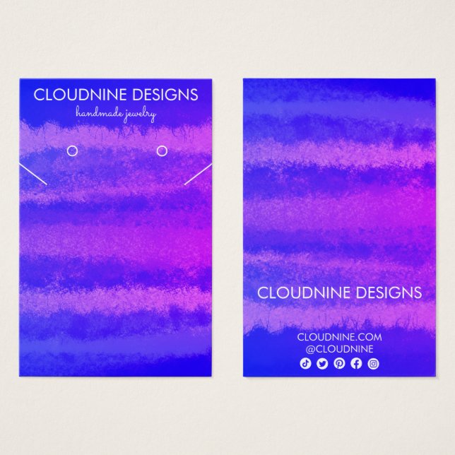 Tarjeta de visualización de joyas de collar de ore (Anverso y reverso)