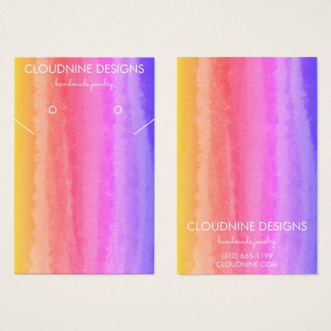 Tarjeta de visualización de joyas de collar de oro (Anverso y reverso)