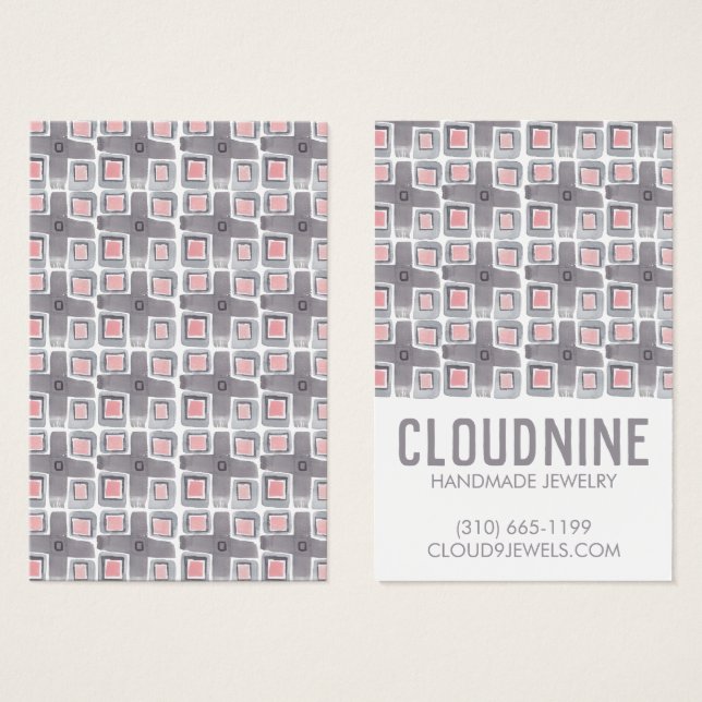 Tarjeta de visualización de joyas de collar de rem (Anverso y reverso)