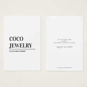 Tarjeta de visualización de joyas de collar minima